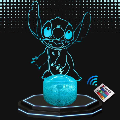 Lampe chevet led - 3d, stitch