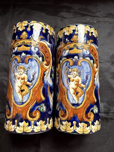 Vases rouleau gien fond - 2,