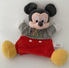 5659🌟Doudou Peluche marionnette Mickey Mouse Rouge Gris Disney baby