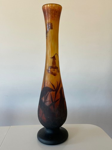 Grand vase daum - grand, rouge