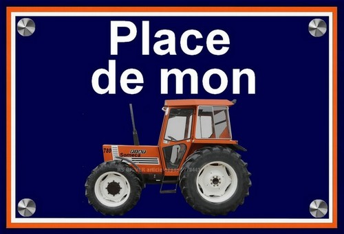 Plaque place mon tracteur - place,