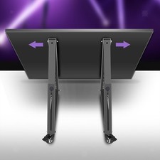 Support TV mobile de faible hauteur en métal avec roulettes, noir, accessoires,