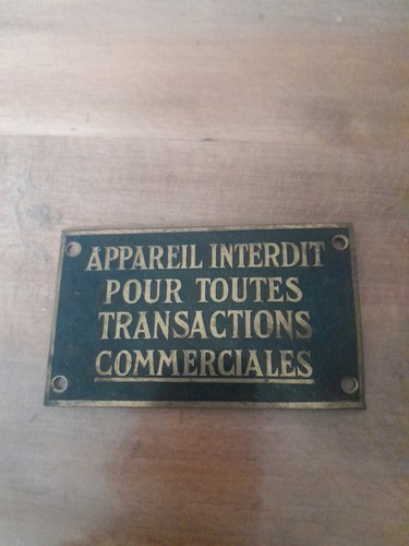 Plaque ancienne pompe - plaque,