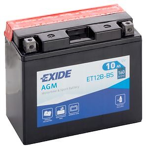 Batterie moto et12b exide - batterie,