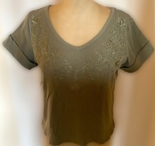 TEE SHIRT VERT KAKI  OCCASION