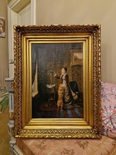 Huile sur toile scène