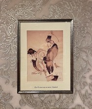 Erotic Artpint - E. Godal "Memory of School" Schoolgirls love slaps