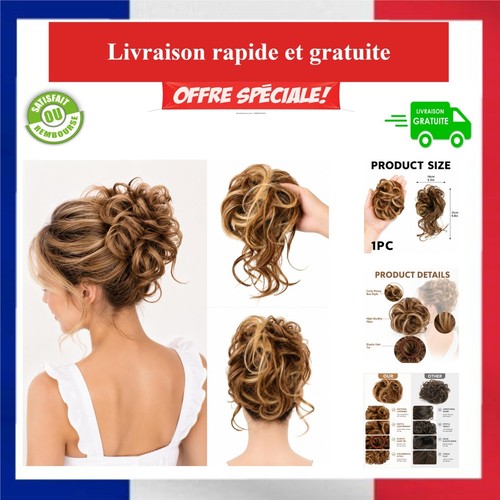 Chignon cheveux naturel