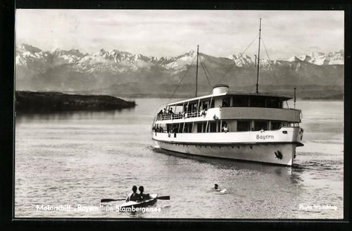 Carte postale bateau - à, moteur
