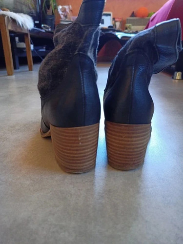 Bottines santiags noires - bottines, san