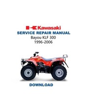 1986-2006 Kawasaki Bayou KLF300 Service Repair Manual | 2x4 & 4x4 | DOWNLOAD