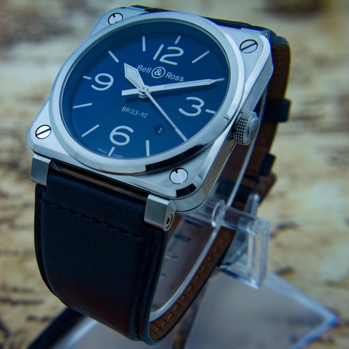 Bell ross br03 blue steel - &, br03-92