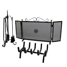 Accessoires pour Cheminée Outils Feu Schéma Panneau Pare-étincelle Et Perches