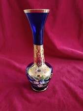 Ancien Petit Vase Bleu Murano