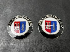New Set of Metal Emblem Badge BMW Alpina style 82mm Logo Hood + Trunk