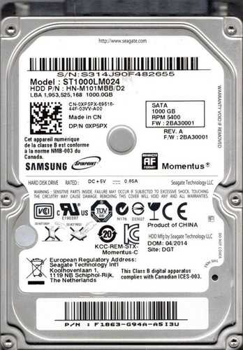 Samsung st1000lm024 n - st1000lm024, p/n