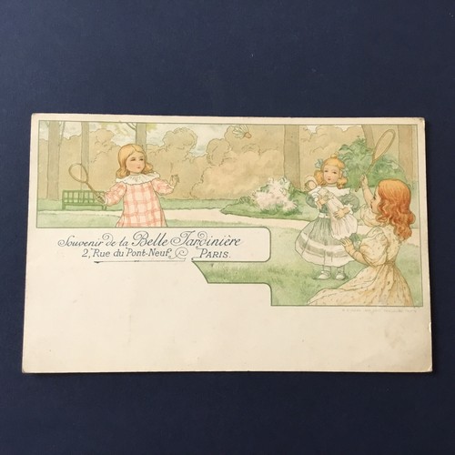 Cpa belle jardinière jeux - belle,