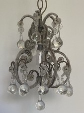 Antique Small Chandelier Cage Beads with Tassels Drops Murano