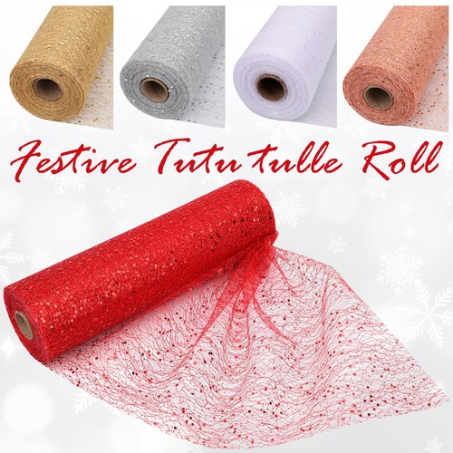 Noël paillettes tulle rouleau - paillettes,