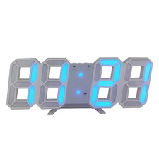 LED Digital Desk Alarm Clock Silent 3D Digital Wall Clock Desktopfor Living Room