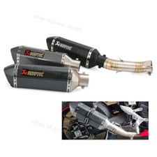 For Honda CBR500R CB500F 2016-2025 Slip On Black Muffler Exhaust Tips Mid Pipe