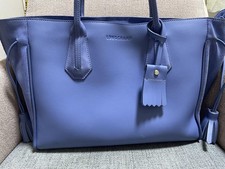 Longchamp Penelope blue tote bag women hand bag purse handle From Japan