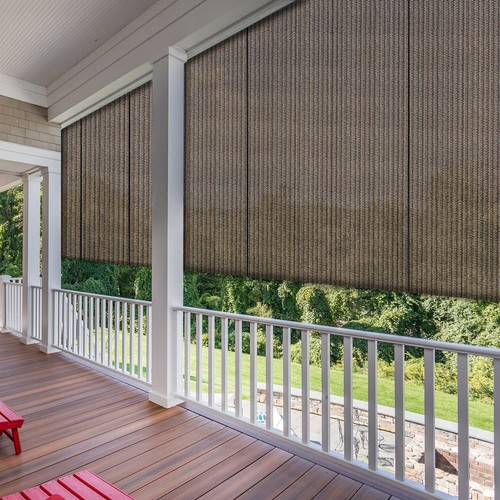 Brown roll shade - shade, roller