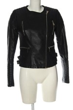 FLAMANT ROSE Veste en cuir synthétique Dames Veste T EU 36 noir style mouillé