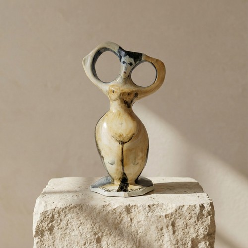 Vase sculpture biomorphe