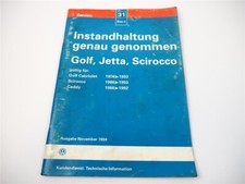 VW Golf 2 convertible Scirocco caddy from 86 maintenance DX EX JH JK KR PL RE 2H