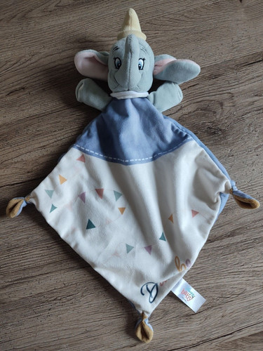 Doudou éléphant dumbo gris - dumbo,