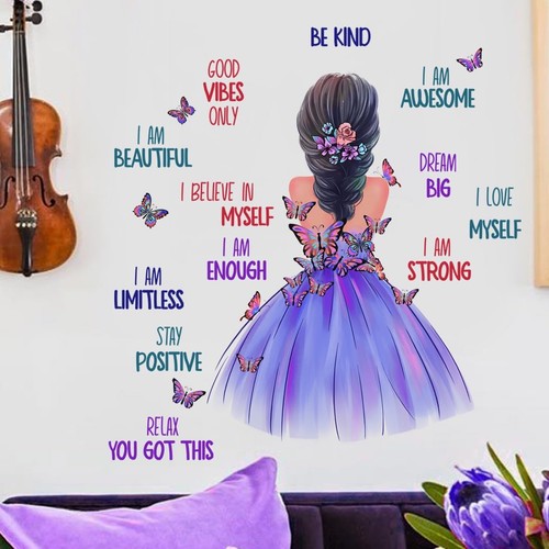 Stickers muraux fille en - muraux,