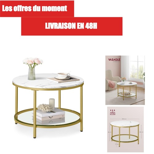 Vasagle table basse ronde - basse,