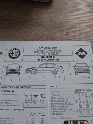 Alfa romeo 0 i - 1.6, 2.0
