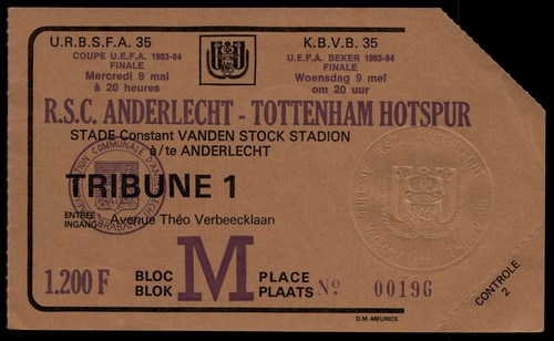 Ticket 1984 rsc anderlecht - 1984,