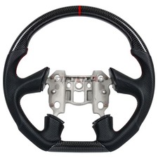 Carbon Fiber Steering Wheel For Chevrolet Corvette C6 4 Spoke 2005 Leather Grips