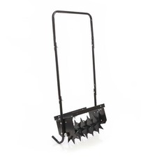 Wiltec Aérateur Gazon à 5 pointes Noir 203x406x965mm Rouleau Outil manuel Jardin