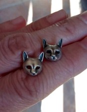 Boucles d'oreilles clous Chat