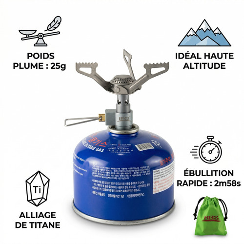 Réchaud gaz camping - gaz, titane