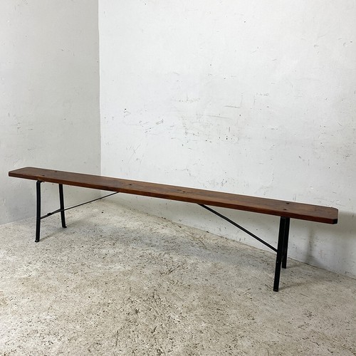 Banc ancien bois fer forgé - ancien, et