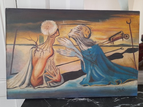 Tableau ancien huile - huile, sur