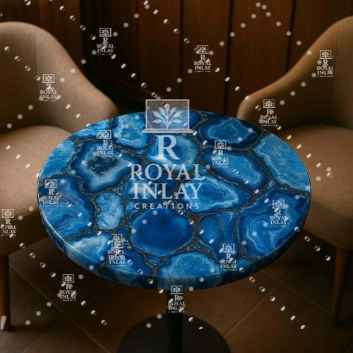 Table basse ronde agate - basse,