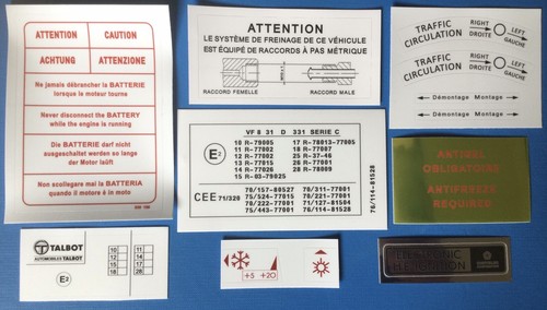 Kit autocollants compartiment - autocollants,