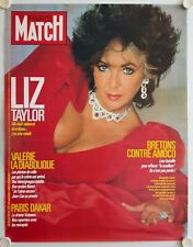 LIZ TAYLOR Paris Match 1988 Posters - 60x80 cm
