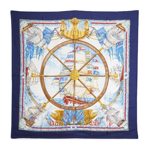 Foulard soie bleue - foulard,