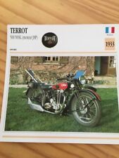 Terrot 500 NSSL JAP 1933 Carte moto Collection Atlas France