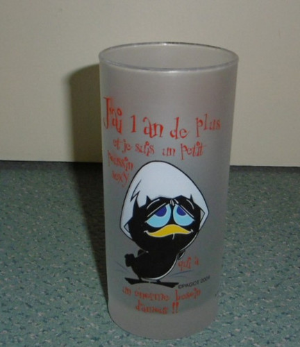 Tres beau verre - calimero, pagot