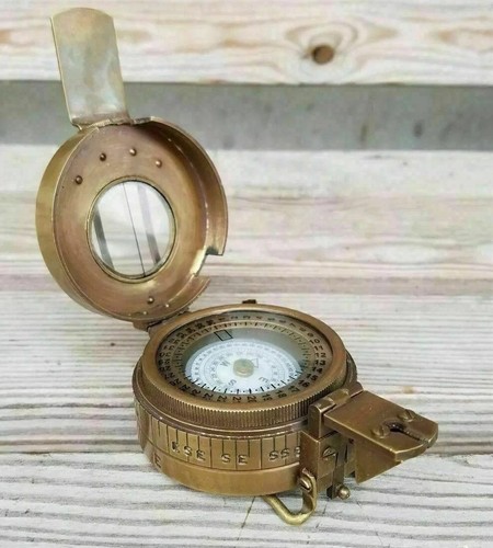 Ancienne boussole laiton - en,
