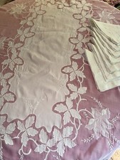 Antique Cotton Thread Tablecloth 220cm x 160cm + 8 Towels T181