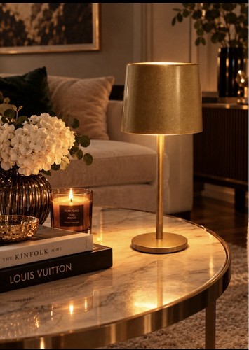 Lampes métal doré - 2,